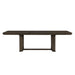 Trestle Dining Table With Leaf - Dark Oak