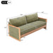 Modern 3 Seater Sofa With Wood Armrests
