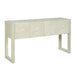 Geometric Carved Console Table With 3 Soft Close Drawers