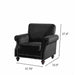 Upholstered Accent Armchair With Turned Legs For Living Room