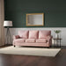 3 Seater Sofa With Nailhead Trim And Turned Legs For Living Room