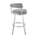 Nolagam - Swivel Bar Stool - Brushed Stainless Steel