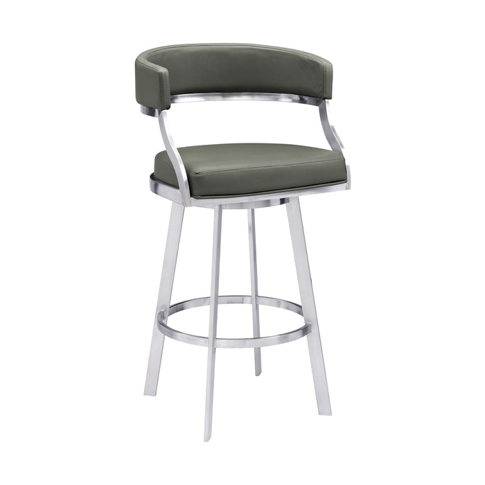 Saturn - Counter Height Bar Stool - Brushed Stainless Steel