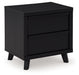 Danziar - Black - Two Drawer Night Stand Sacramento Furniture Store Furniture store in Sacramento