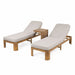 Outdoor Chaise Lounge Set With Side Table, 5 Position Adjustable Patio Recliner