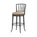Vince - Commercial Grade Steel Frame Faux Leather Upholstered Swivel Bar Height Barstool