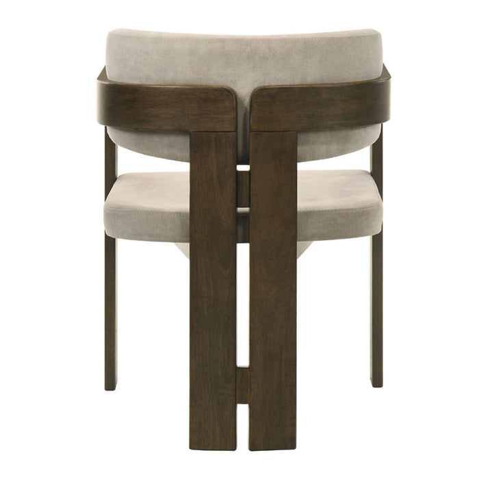 Destin - Side Chair - Light Gray Fabric & Walnut