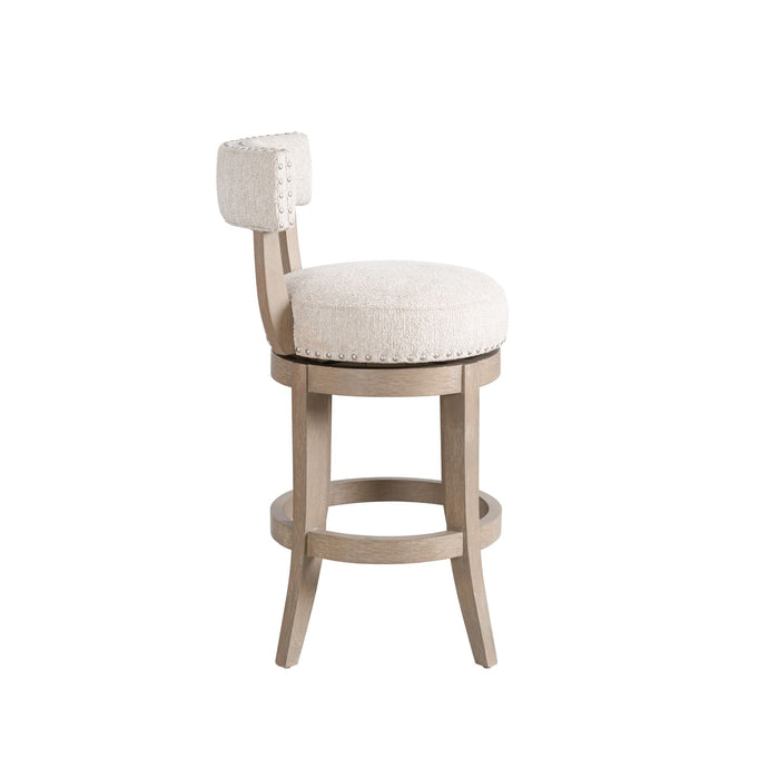 Mystic - Solid Wood Upholstered 26" Counter Height Swivel Barstool