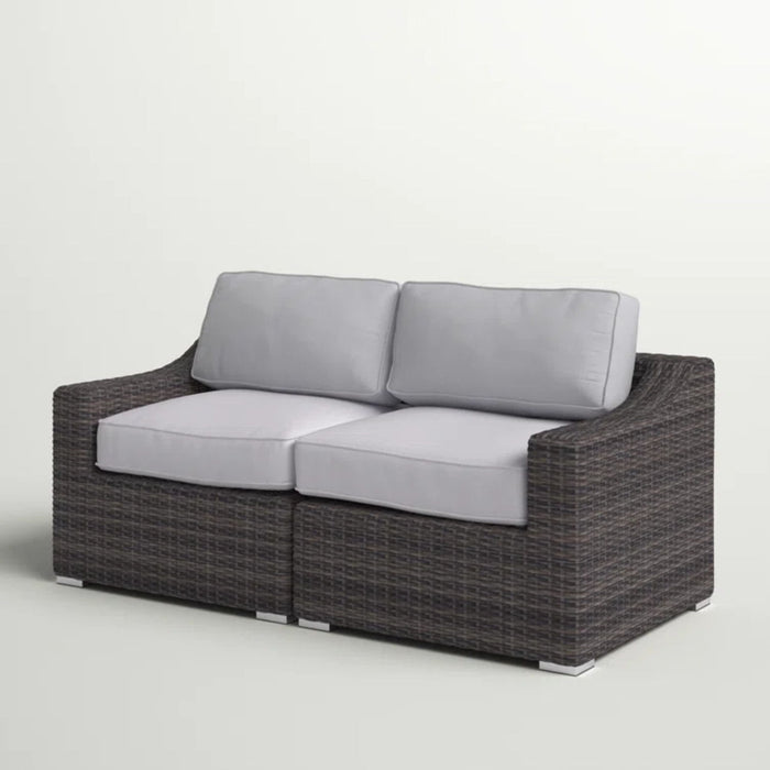 Chic Wide Outdoor Loveseat With Cushions