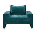 Upholstered Accent Chair With Wide Armrests And Ergonomic Back Support