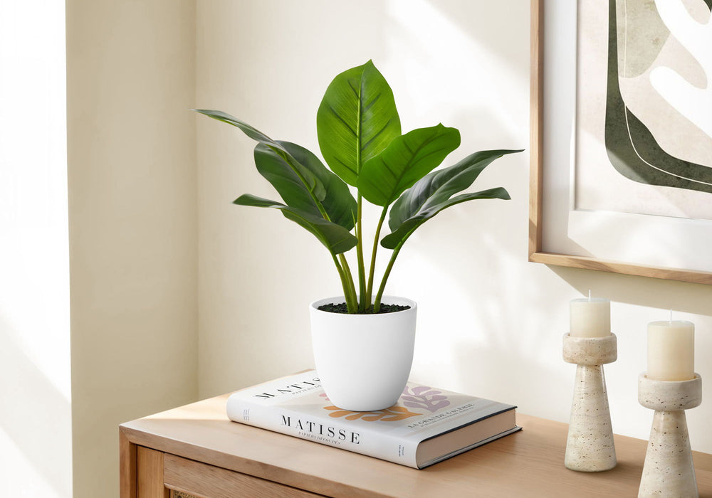 fake indoor plants tall 17" Tall, Artificial Plant, Aureum, Indoor, Faux, Fake, Table, Greenery, Potted, Real Touch, Decorative