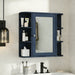 Bathroom Wall Storage Cabinet With Mirror And Adjustable Shelf, 6 Open Shelves
