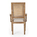 Upholstered Dining Chair With Cane Backrest
