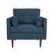 Enchantica - Upholstered Fabric Club Chair With Button Tufted And 2 Accent Pillows