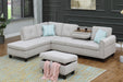 Alger - Left Hand Facing Sofa & Chaise With Ottoman