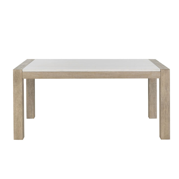 Vanilla - Real Marble Dining Table - Beige / Light Natural