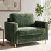 Accent Chair Upholstered Single Sofa With Square Arms, Sewn Pillow Back For Living Room