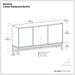 Banting - 3 Door Sideboard Buffet With Adjustable Shelves - Natural Walnut
