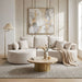 2 Piece Fabric Cloud Curved Sectional Sofa With Chaise For Living Room