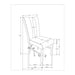 Dining Chair With Padded Seating And Back (Set of 2) - Dark Gray
