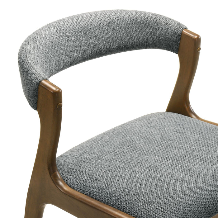 Ileena - Dining Chair (Set of 2) - Charcoal / Walnut