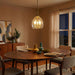 Zen - 5 Pendant Chain Hanging Light - Clear / Gold