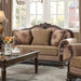 Chateau De Ville - Loveseat With 3 Pillows (Same Lv01589) - Fabric & Espresso