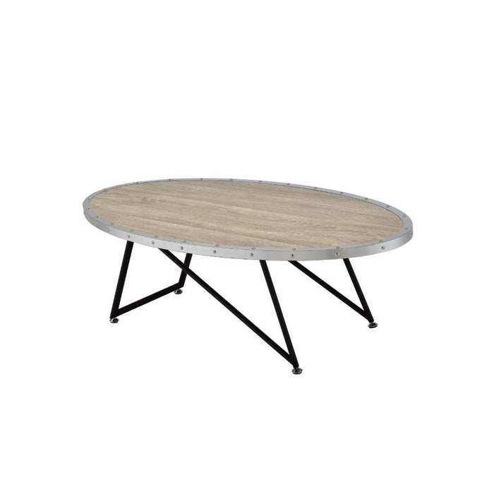 Allis - Coffee Table - Weathered Gray Oak & Metal