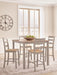 Harperfeld - Dining Room Counter Table Set (Set of 5) - Natural / Gray