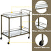 Aditya - Serving Cart - Mirrored & Antique Brass