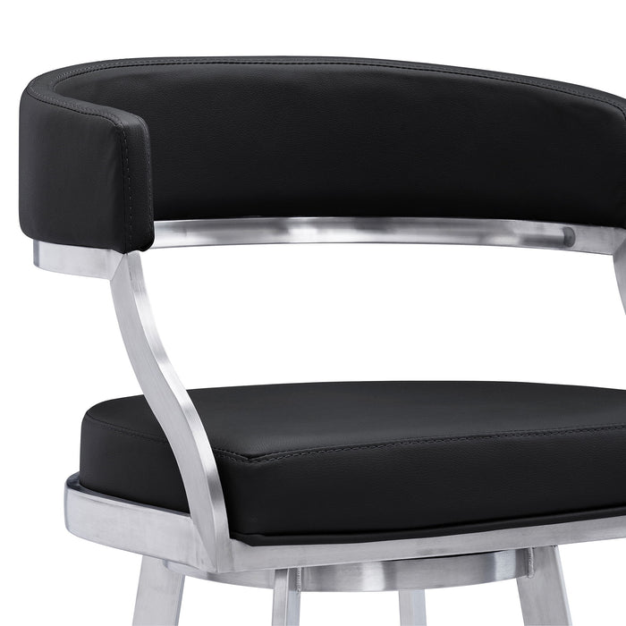 Saturn - Counter Height Bar Stool - Brushed Stainless Steel