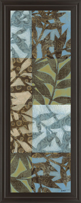 Leaves I - Framed Print Wall Art - Blue