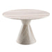 Ogin - Round Dining Table - Marble Print & Natural