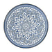 Outdoor Round Side Table With Mosaic Style Top And Curved Iron Legs