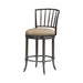 Vince - Commercial Grade Steel Frame Faux Leather Upholstered Swivel Counter Height Barstool