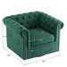 Chesterfield Swivel Club Chair With 360 Degree Rotation - Dark Green