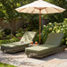 Outdoor Chaise Lounge & Wheels, 5 Position Adjustable Backrest