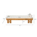 Daybed With Cushion & Pillow, Low Profile Design For Indoor / Outdoor Use - Cream / Teak