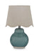 Byronburg - Ceramic Table Lamp - Blue / Beige