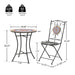 Lambert - Outdoor Chat Set - Black / Red