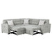 Emiliano - Sectional Sofa With 3 Pillows - Nickel
