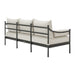 Leni - Outdoor 3 Seat Sofa With Cushions And Powder Coated Aluminum Frame - Moonveil / Warm Gray
