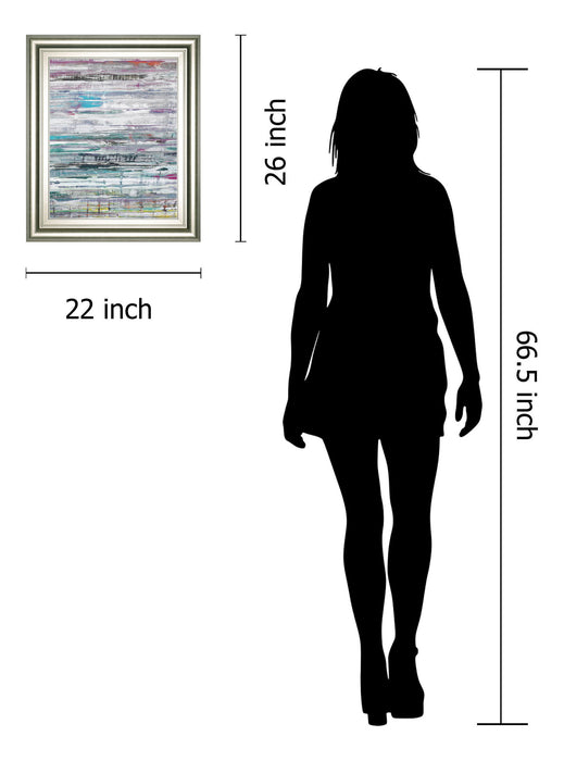 Land Drift By Hilario Gutierrez - Framed Print Wall Art - Blue