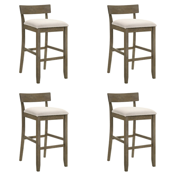 Merie - Modern Transitional Wood Bar Height Kitchen Bar Stool