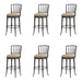 Vince - Commercial Grade Steel Frame Faux Leather Upholstered Swivel Bar Height Barstool