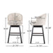 360 Degree Swivel Bar Stool With Stunning Nailhead Trim (Set of 2)