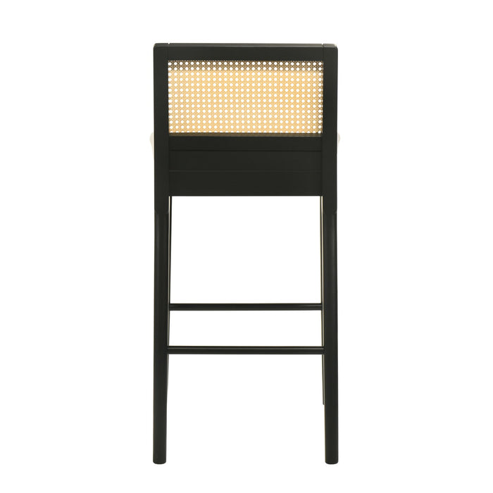 Tobias - Coastal Modern Wood Bar Height Kitchen Bar Stool