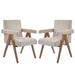 Contemporary Poppy Fabric Dining Armchair With Rubberwood Legs
