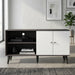 Amidon - TV Stand, With 2 Storage Shelves And 1 Cabinet