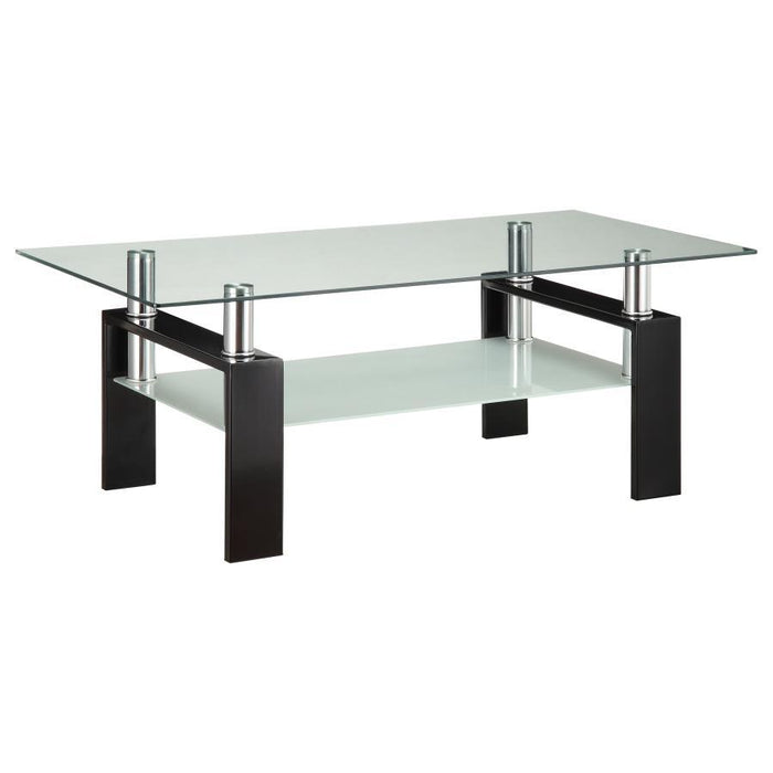 Dyer - 1-Shelf Rectangular Glass Top Table